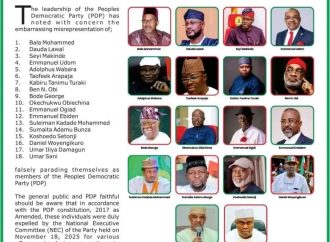 Wike’s Faction of PDP Disowns Bala Mohammed, Seyi Makinde, Bode George, Tanimu Turaki, Arapaja, Others