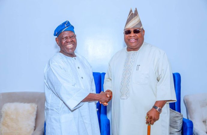 APC Reacts Strongly As Adeleke Meets Bisi Akande Over Osun LG Crisis