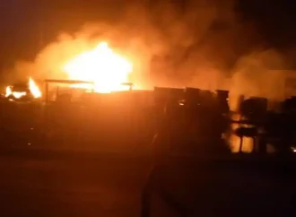 Panic in Ikeja as Inverter Explosion Rocks Building; Fire Destroys Shops in Ibadan