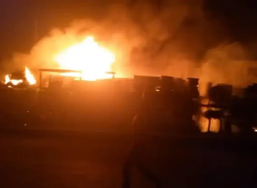 Panic in Ikeja as Inverter Explosion Rocks Building; Fire Destroys Shops in Ibadan