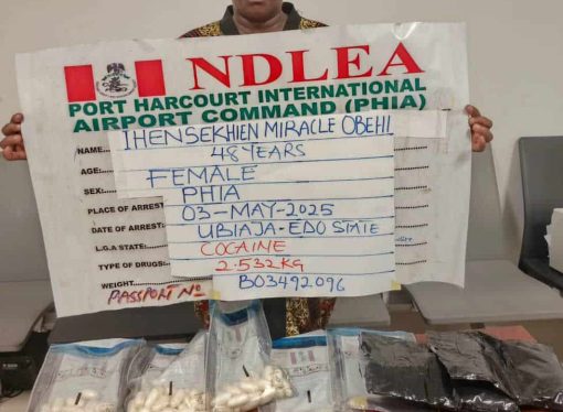 NDLEA Arrests Woman Concealing Cocaine In Private Parts As Drug Interception Operations Sweep Across Nigeria