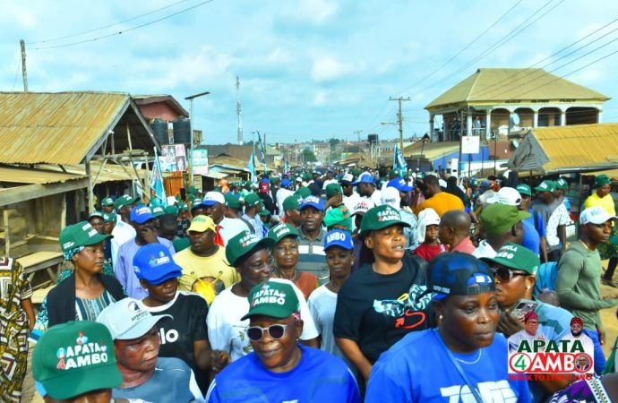 Thousands Turn Out In Ayiwola For Apata’s Walk To Win In Boost For Ambo