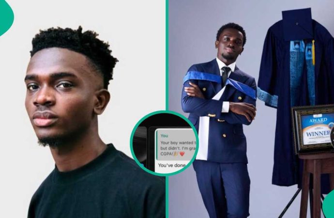 LASU Graduate Who Wrote JAMB Twice Bags First-Class-Like 4.37 CGPA, Shares Father’s Emotional Message